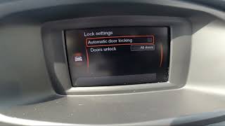 How to Enable or Disable Auto Door Lock in Volvo V40 II ( 2012 – 2019 )