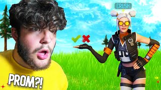 I asked MY CRUSH to PROM in Fortnite and here's what happened..
