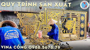 Chi tiết Quy trình sản xuất cổng nhôm đúc và Công trình thực tế 2025 | Vina Cổng 20 năm kinh nghiệm