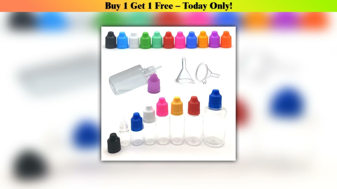 New Arrival 50pcs PET Plastic Empty Dropper Bottle 3ML 5ML 10ML 15ML 20ML 30ML 50ML Liquid Eye Clea