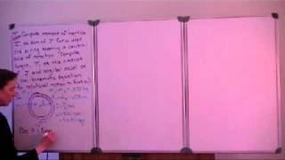 Physics example, rotational inertia, torque to set a frisbee rotating.avi