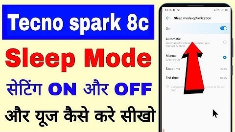 tecno spark 8c me sleep mode on/use kaise kare।। how to use sleep mode in Tecno Spark 8c