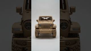 Can cardboard become a Jeep Wrangler Rubicon?🚙🔥 #cardboard #engineering #shorts