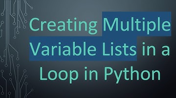 Creating Multiple Variable Lists in a Loop in Python