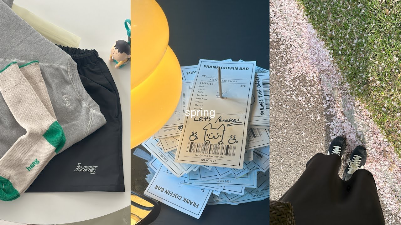 꽃이 많아서 행복했던 봄. minitmute + haag 쇼핑. 이제 부지런히 유튜브해야지 다짐 브이로그.