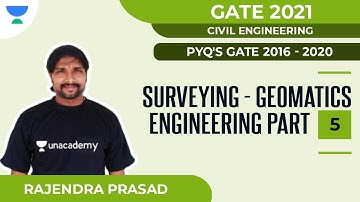Surveying - Geomatics Engineering Part - 5 | PYQ