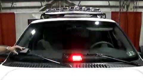 ~New Federal Multi-Colored LED V- shaped light bar