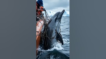 Heroic Rescue: Team Saves Trapped Dolphin from Fishing Nets!