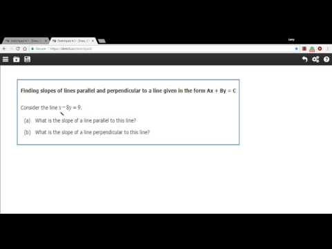 Finding slopes of lines parallel and perpendicular to a given line