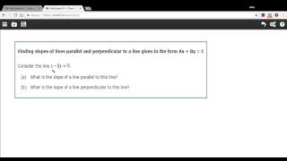 Finding slopes of lines parallel and perpendicular to a given line