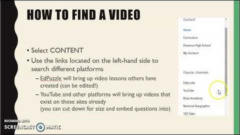 Using EdPuzzle to create video lessons