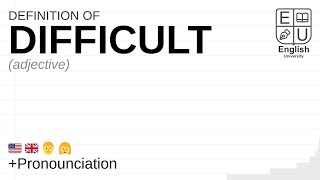 DIFFICULT meaning, definition & pronunciation | What is DIFFICULT? | How to say DIFFICULT