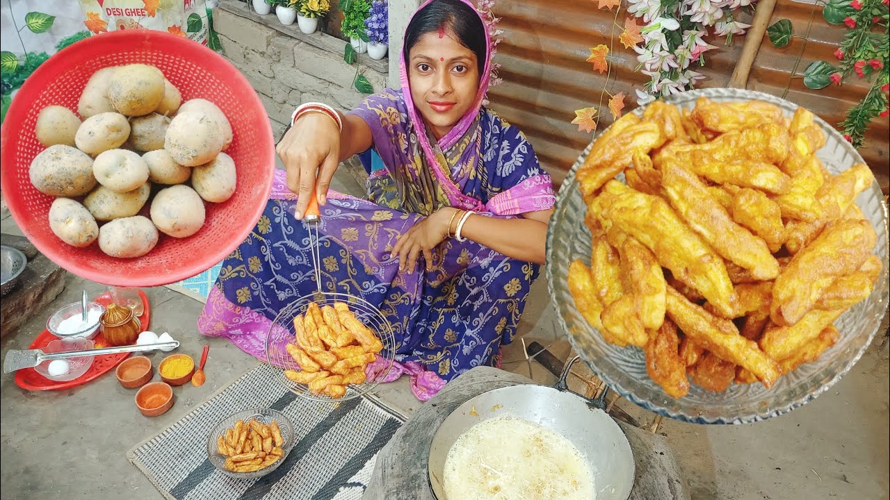 কাঁচা আলু আর ডিম দিয়ে potato french fry বানালাম // দারুন টেস্টি রেসিপি