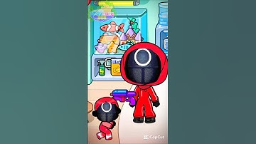 Squid game meets their mini version #shorts #avatarworld #squidgame