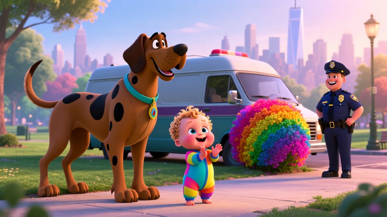 Scooby Doo with Police Man 🐕🚓 Fun Safety Adventure Song for Kids | Police Helper Rhyme