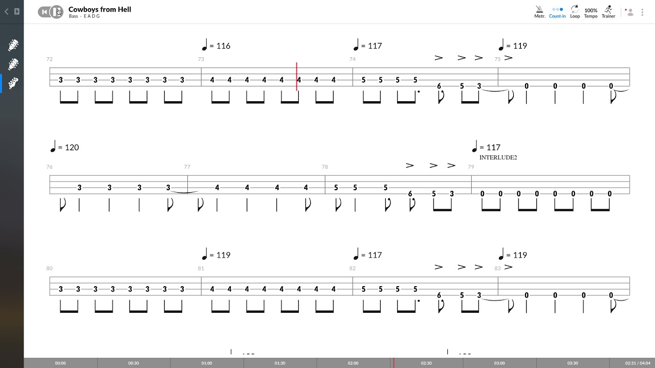 Pantera - Cowboys From Hell (BASS TAB PLAY ALONG)