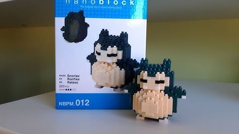 NBPM_012 Snorlax Pokémon Nanoblock Uitpakken en bouwen