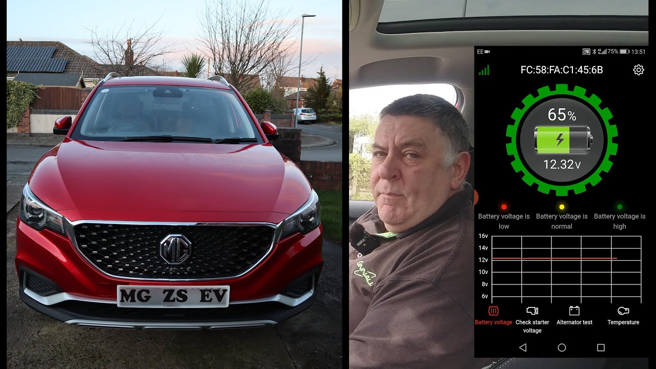 MG ZS EV 12v battery monitoring with remote monitor YouTube