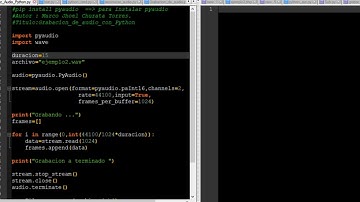 Grabación de audio con python | Respuesta a Suscriptor