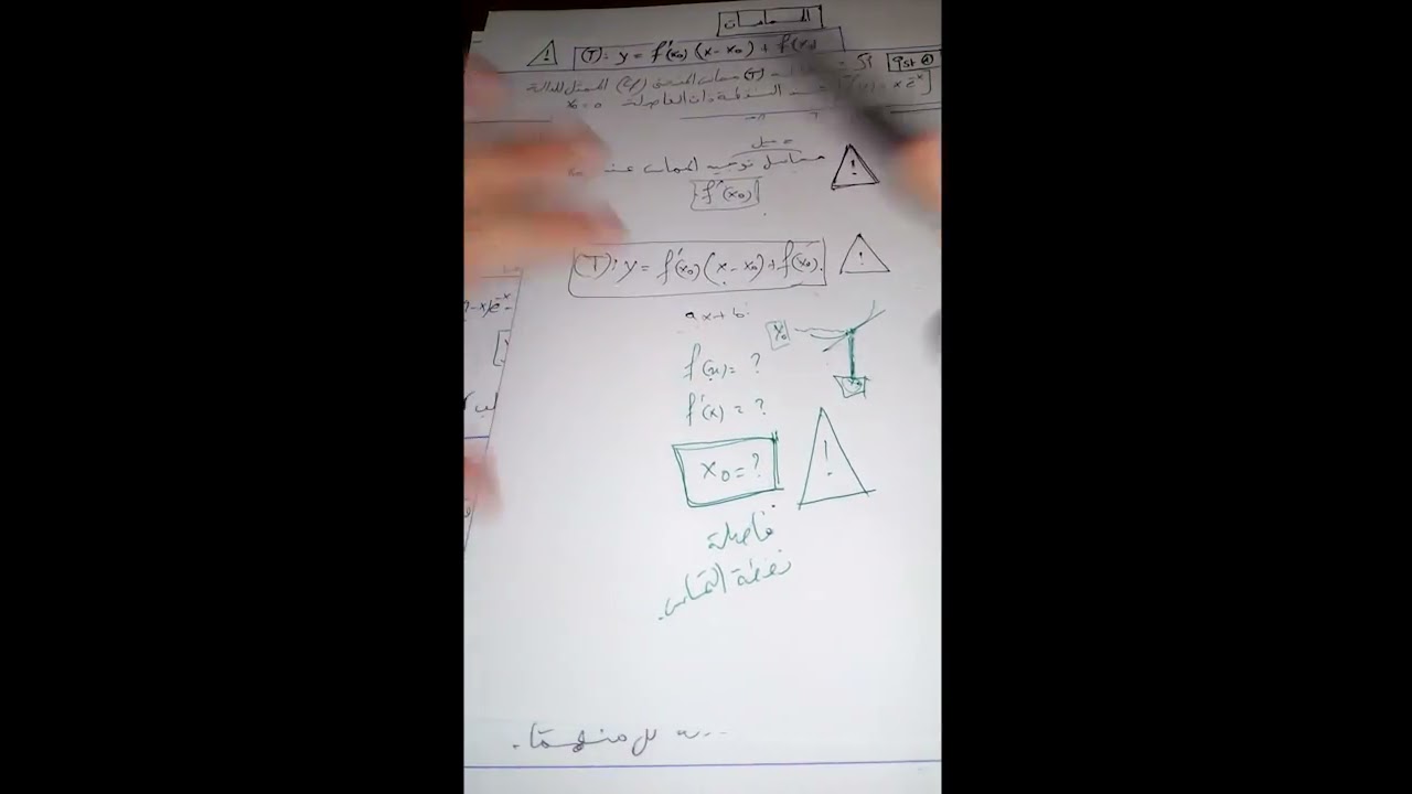 المماسات - ملخص شامل - 12 مثال مختلف