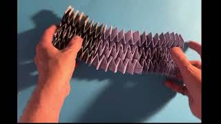 Herringbone “Pull” Origami Technique- Collapsing A Side.