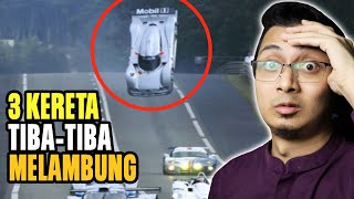 BONGKAR KEMALANGAN LUMBA KERETA TERANEH. 3 KERETA MELAMBUNG TIBA - TIBA