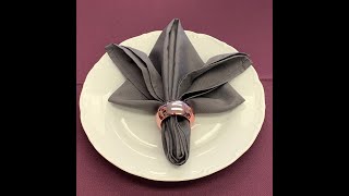 Napkin Fold with a Ring