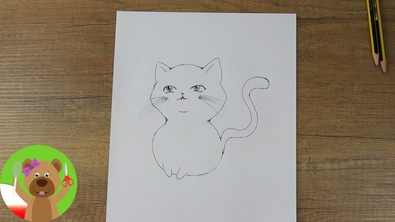 Jak Narysować ślicznego Kotka Rysowanie I Malowanie Dla Dzieci