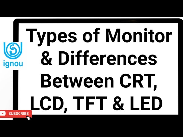 TYPES OF COMPUTER MONITOR, CRT, LCD, LED MONITORS