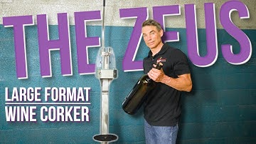 How to Cork a Large Format Wine Bottle | Zeus Large Format Wine Bottle Corker | MoreWine!
