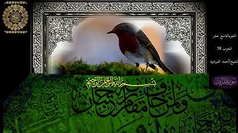 جزء تبارك ،الحزب (58)،بصوت الشيخ أحمد المرشود،سورة الجن،المزمل،سورةالمدتر ‘ترجمة إلى البرتغالية