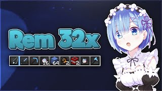 Rem 32x - Blue Anime Minecraft PVP Texture Pack and Resource Pack (1.8.9 / 1.18 / 1.19) [FPS BOOST]
