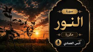 سورة النور مكررة | القارئ أنس العمادي