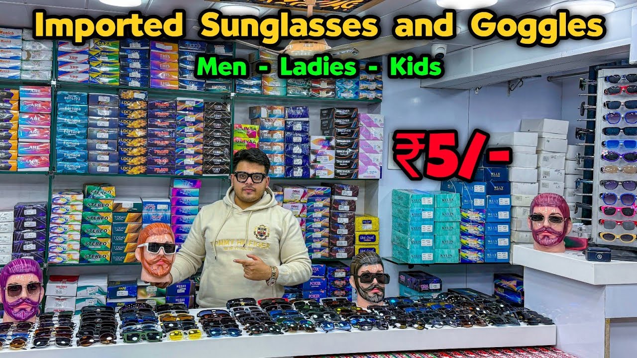 Imported Sunglasses & Goggles ₹5/- | Sunglasses Wholesale Market In Delhi | Rider Optical Ballimaran