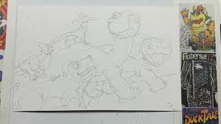 Land Before Time jumbo art card drawing with Pauly C nostalgia story - dinosaurs on an epic journey Wealth