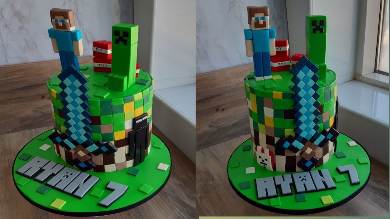 Easy Minecraft Birthday Cake Tutorial for Everyone at Home
