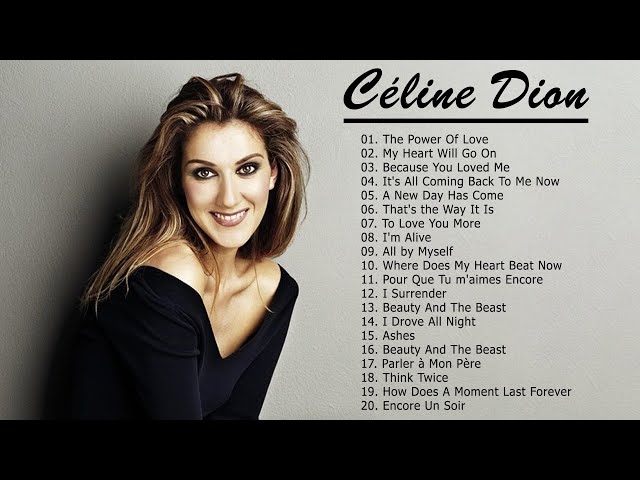 Celine Dion - Greatest Hits - Best Playlist Full Album 2023 class=