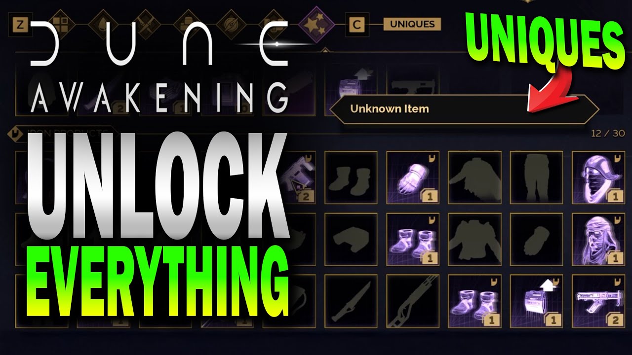 UNLOCK EVERYTHING where to find all UNIQUES! Dune Awakening - YouTube