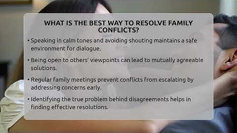 What Is The Best Way To Resolve Family Conflicts? - The Personal Growth Path