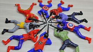 Avengers Superhero22 Spiderman Hulk Batman Superman Captain America Toys Unboxing