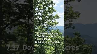 Custom-built in 2020, tlwood Smoky Mountain chalet is a private mountain estate with 7 acres land