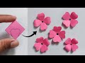 Very easy paper flower making craft  how to make paper flower easy  diy beautiful flower craft