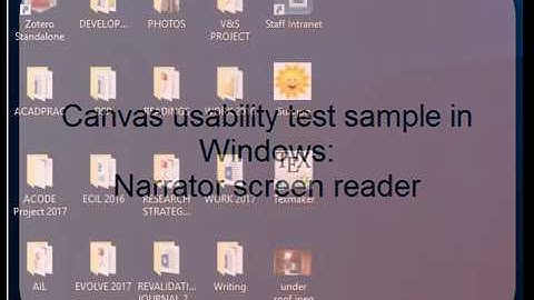 Canvas usability test sample in Windows: Narrator screen reader