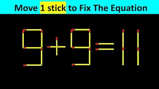 Matchstick Puzzle  Fix The Equation #matchstickpuzzle #simplylogical