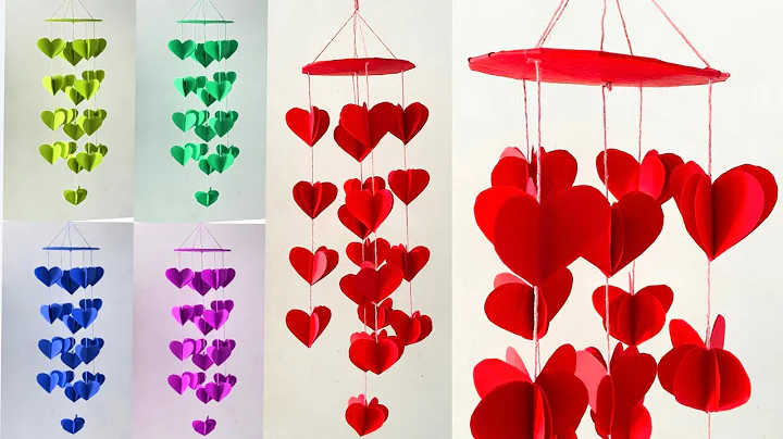 DIY Wall Hanging | Paper Heart for Valentine's Day Decoration Ideas | Room Decor