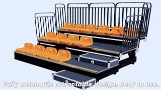 Eco-L Retractable Seating System | 3D Design & Space-Saving Solutions | Flyon Sports