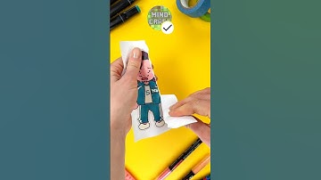 Incredible Paper Craft Drawing with Gi-hun by Squid Game #squidgame #papercrafts #trick #squidge