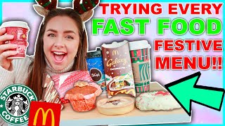 Trying EVERY Fast Food Christmas Menu Item by Jazzy Vlogs 35,471 views 4 months ago 16 minutes