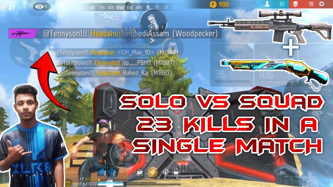 Solo Vs Squad Rank Match || 23 Kills In a Single Match ️‍🔥 || @Tennyson ...