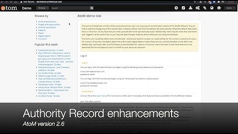 AtoM 2.6: Authority record enhancements